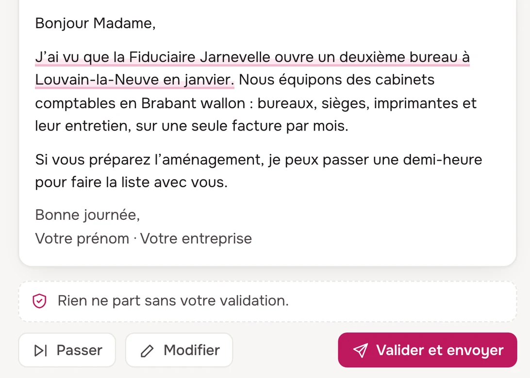 Rien ne part sans vous